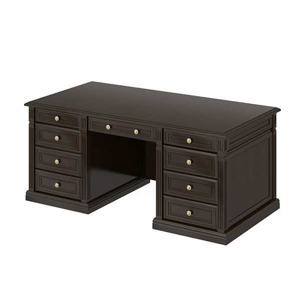 Стол руководителя "Версаль"  ПК-ВР-СТ205Х90/ДП-В1-974 темный орех - Вид 1