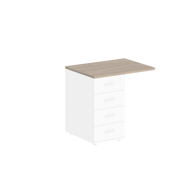 Топ тумбы приставной Sigma 800х600 / цвет: дуб светлый - Вид 1