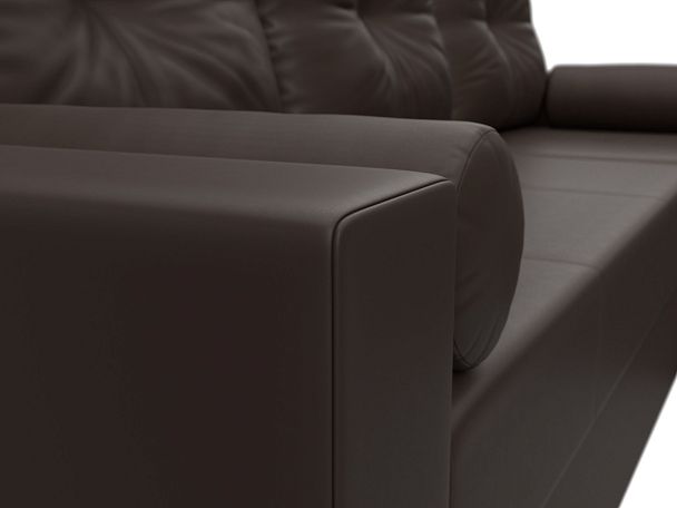 Диван угловой Верона Лайт угол правый (полностью экокожа коричневая) - Вид 4