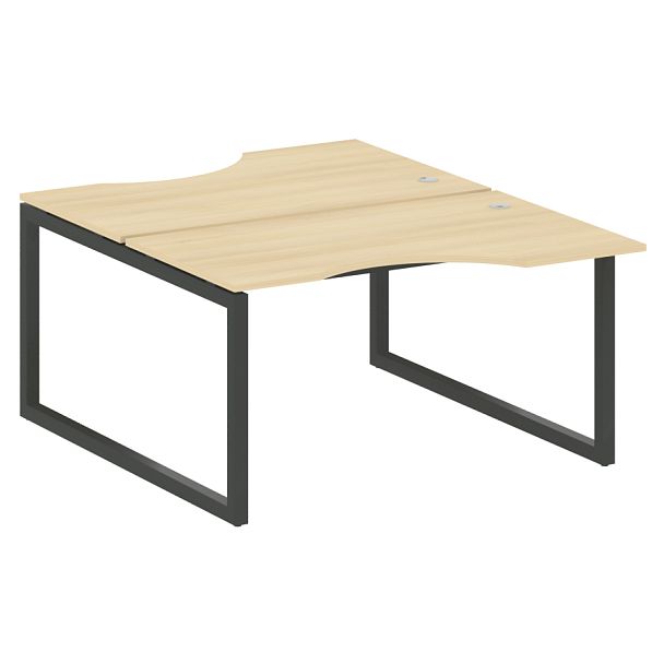 Metal System Quattro Р. ст. криволинейная на О-образном м/к 50БО.РАС-СА-2.2 Акация/Антрацит металл 1400*1835*750 - Вид 1