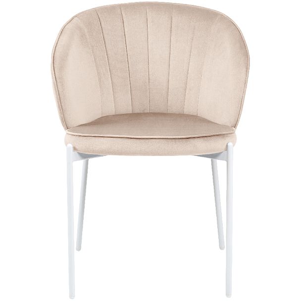 Стул кухонный Миэль кремовый велюр/белый - Вид 2