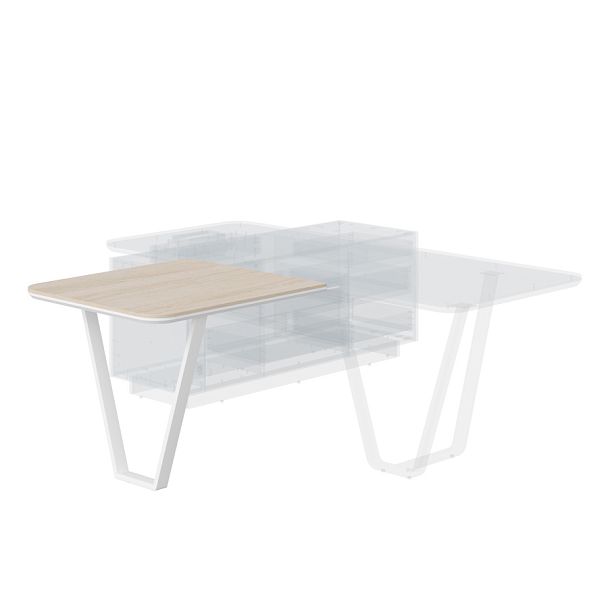 Стол приставной СФ-573409.1 Дуб светлый/Белый премиум 920х810х762 LINE - Вид 1