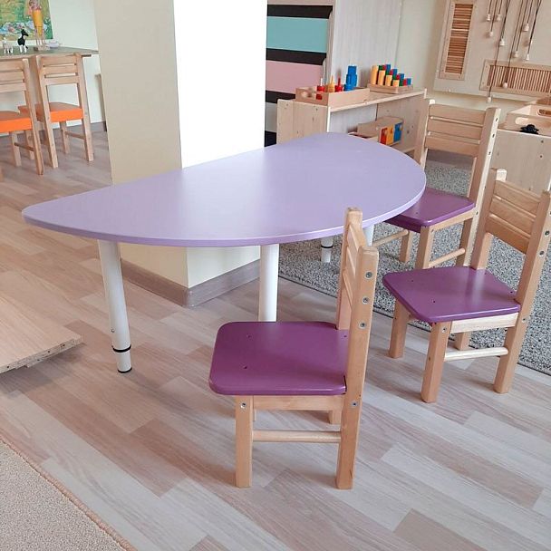 Стол Полукруг ЛДСП, цветной, гр.0-3  - Вид 3