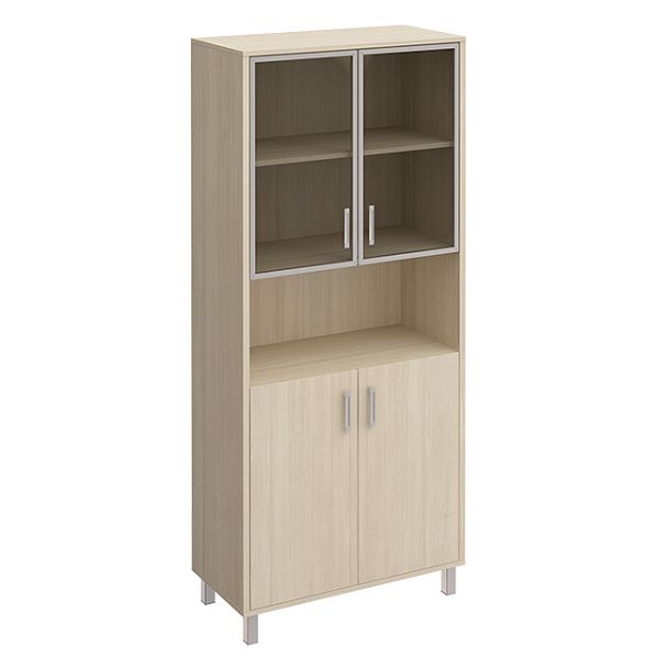 Шкаф двери стекло в рамке без замка ниша Борн В 430-823 дуб шамони - Вид 1