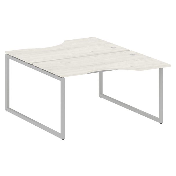 Metal System Quattro Р. ст. криволинейная на О-образном м/к 40БО.РАС-СА-2.2 Дуб наварра/Серый металл 1400*1835*750 - Вид 1