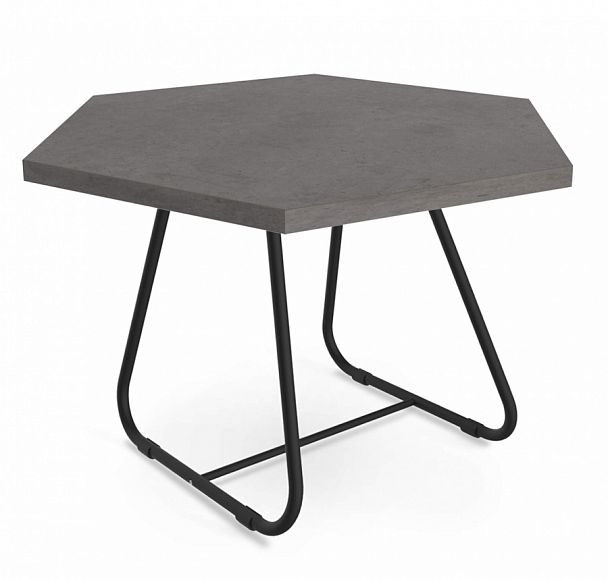 Столик журнальный Sheffilton SHT-S38/TT20 70 ЛДСП черный муар/бетон чикаго темно-серый - Вид 1