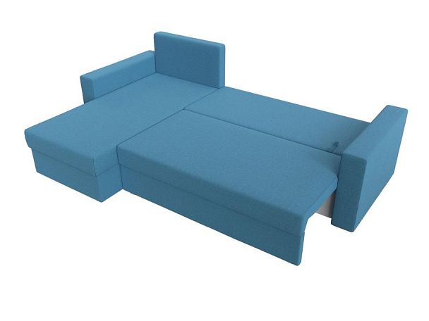 Диван угловой Траумберг Лайт левый угол Рогожка голубой - Вид 8
