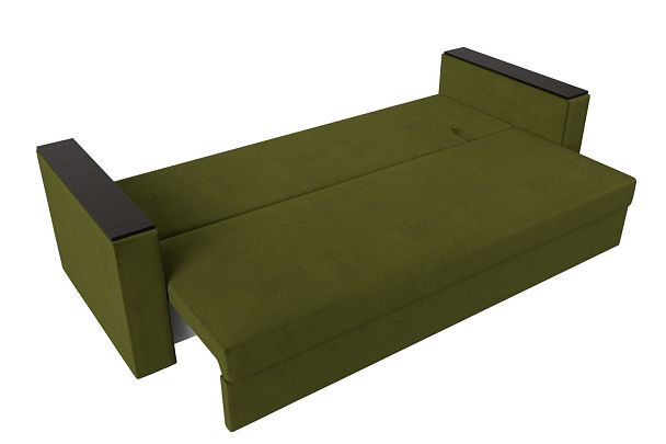 Диван прямой Атланта Лайт без стола (полностью микровельвет зеленый) - Вид 8