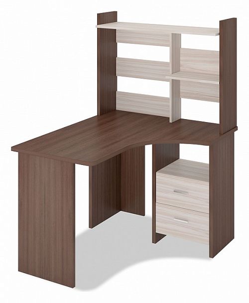 Стол компьютерный Домино Лайт СКЛ-Угл120+НКЛ-100 Карамель/Шамони правый - Вид 1