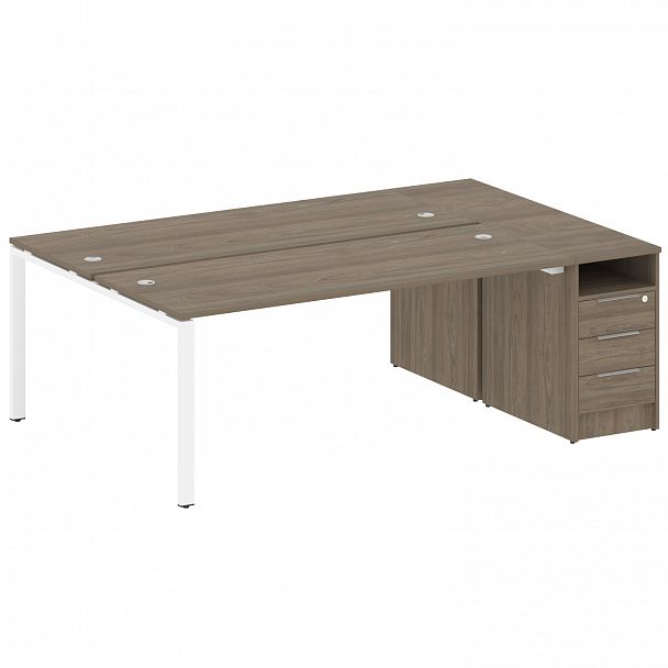 Рабочая станция "Metal System" БП.РС-СТП-2.5 вяз/белый - Вид 1