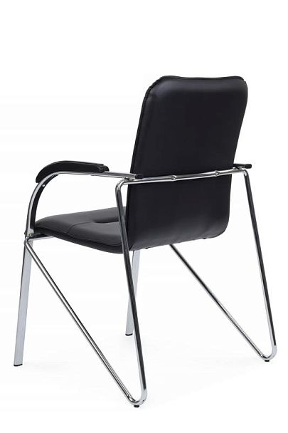 Стул Самба с пластиковыми подлокотниками SMB-03H Хром гальв. Черный - Вид 5