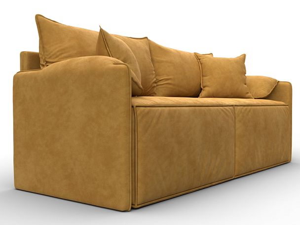 Диван прямой модульный Лига-106 Велюр желтый - Вид 3