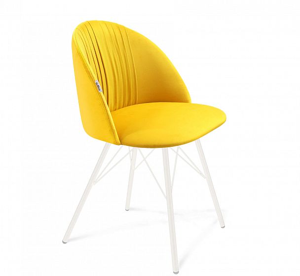Стул Sheffilton SHT-ST35-1/S37 имперский желтый/белый - Вид 2