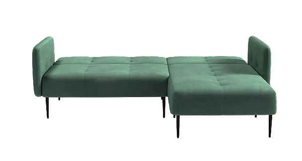 Monaco диван-кровать с шезлонгом, с подлокотниками, бархат зеленый 19 - Вид 5