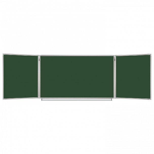 Доска для мела магнитная 3-х элементная 100х150/300 см, ДОПОЛНИТЕЛЬНАЯ ЛИНИЯ/КЛЕТКА, зеленая, STAFF, 238011 - Вид 2