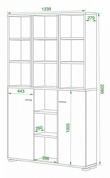 Стеллаж комбинированный Домино ПУ-40-6 Шамони - Вид 2