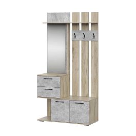 мс для прихожей Бостон ВШ-1 дуб крафт серый/бетонный камень - Фото предпросмотра