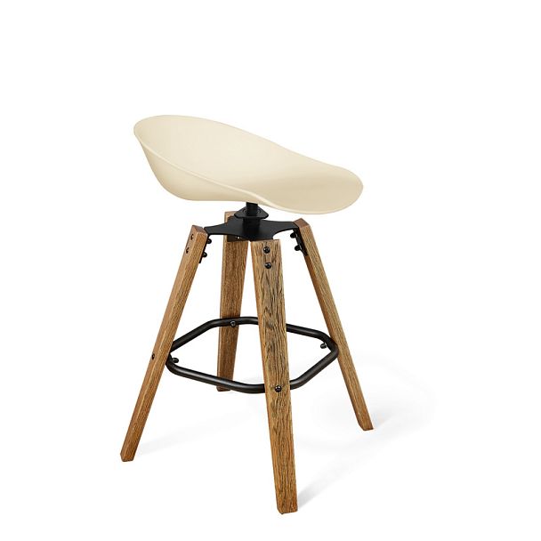 Стул барный Sheffilton SHT-ST19/S93 бежевый/браш.коричневый/черный муар - Вид 2