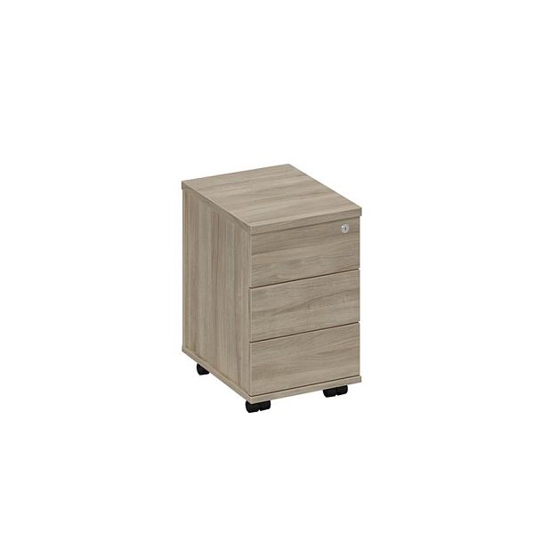 Тумба выкатная 3-х ящичная с центральным замком узкая Elevo А1 214 ВЛ вяз либерти - Вид 1