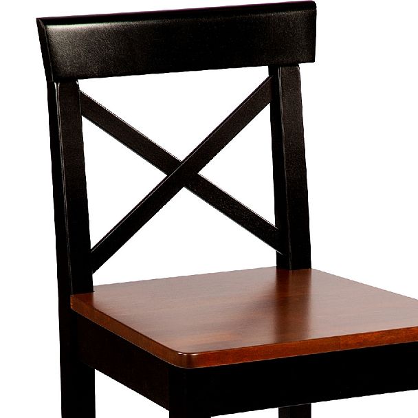 Комплект деревянных полубарных стульев с жестким сиденьем Бергольф Венге/Темный орех, 4 шт. - Вид 7