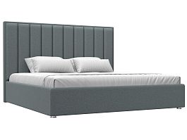 Кровать интерьерная Афродита 200 Рогожка серый - Фото предпросмотра