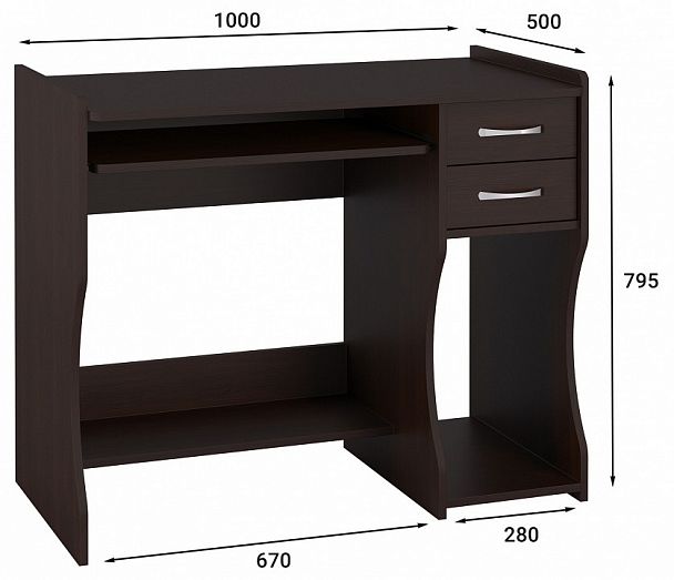 Стол компьютерный Эконом Стандарт С-203 - Вид 2