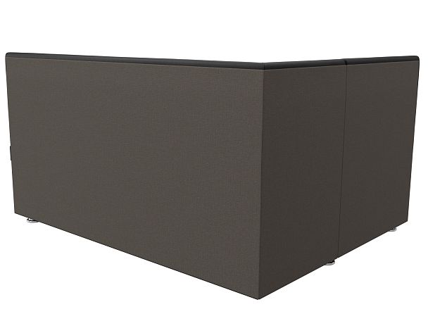 Кухонный угловой диван Уют левый (полностью экокожа черная) - Вид 6