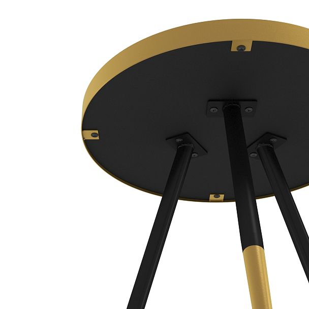 Столик журнальный Sheffilton SHT-CT28 черный муар/золото/черный - Вид 4