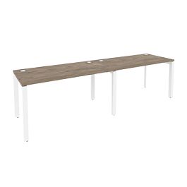 Onix Рабочая станция на П-образном м/к O.MP-RS-2.3.7 Тиквуд темный/Белый металл 2760*720*750 - Фото предпросмотра