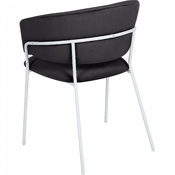 Комплект кухонных стульев Даксон черный велюр/белый, 4 шт. - Вид 5