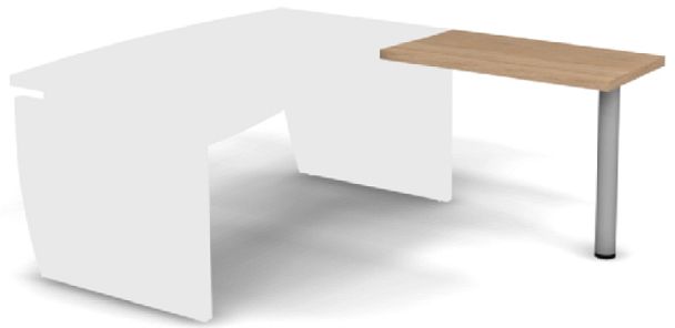 SMART/СМАРТ RSR005-97x50 Брифинг правый для столов (без опоры) 978x500x756 Швейцарский Вяз - Вид 1