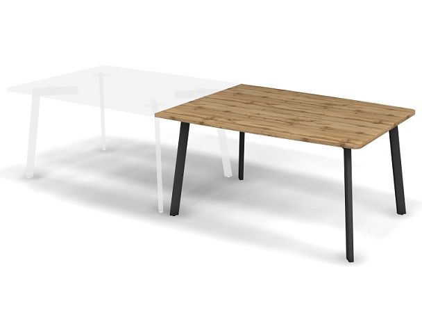 MATRIX 121S503 Стол переговорный боковой 1500х1100х775 Дуб Крафт Золотой/Темно-серый - Вид 1