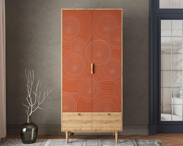 Шкаф двухстворчатый с ящиками Line R26/red - Вид 4