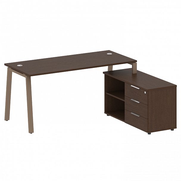 Рабочая станция "Metal System" БА.РС-СТС-2.4 венге/мокко - Вид 1