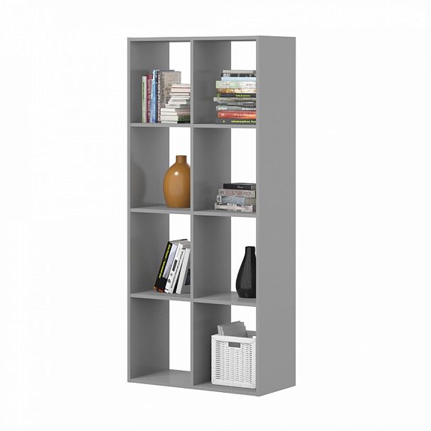 Стеллаж 8-и секционный "Система-M" ПК-ОБИ-СЖ164Х73-В1-19 серый шагрень - Вид 1