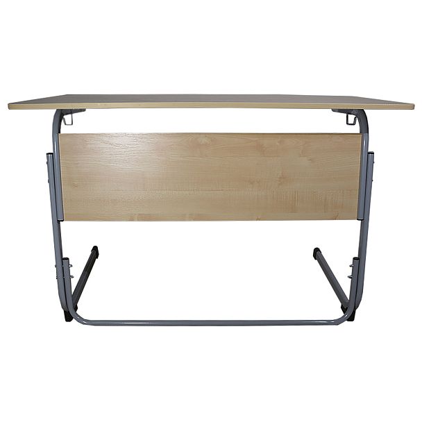 Стол-парта 2-местный регулируемый "Атлант", 1200х500х520-640 мм, рост 2-4, серый каркас, ЛДСП клён - Вид 4