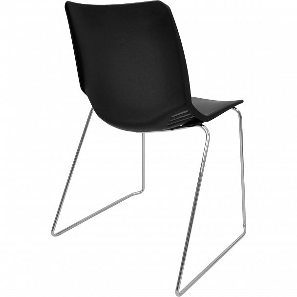 Стул Race (пруток) каркас Хром, черный, стопируемый - Вид 2