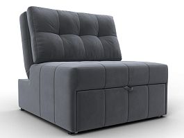 Кресло-кровать Лига-107 (80) Велюр серый - Фото предпросмотра