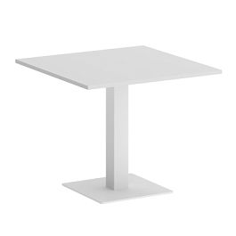 Home Office Стол квадратный VR.SP-5-90.2 Белый/Белый металл 900*900*750 - Фото предпросмотра