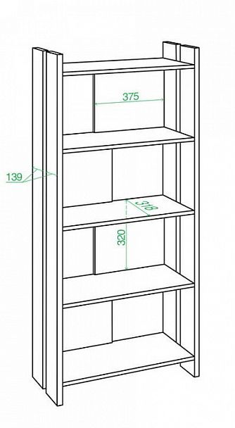 Стеллаж Домино Лайт СТЛ-ОВ Венге - Вид 2