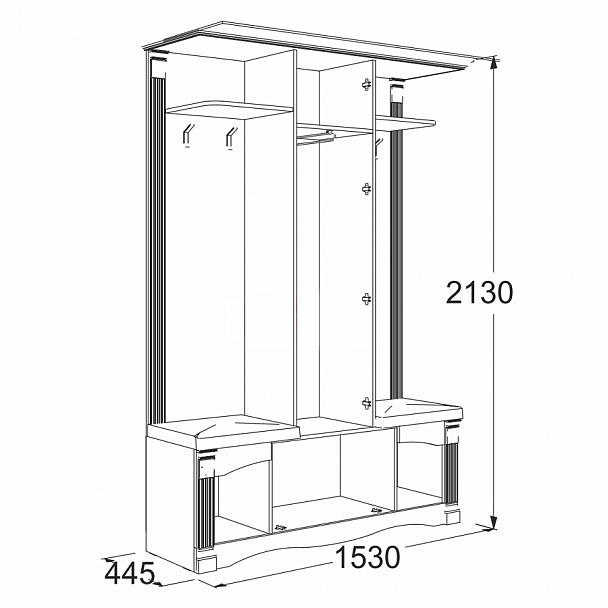 Прихожая "Саша 17" - Вид 2