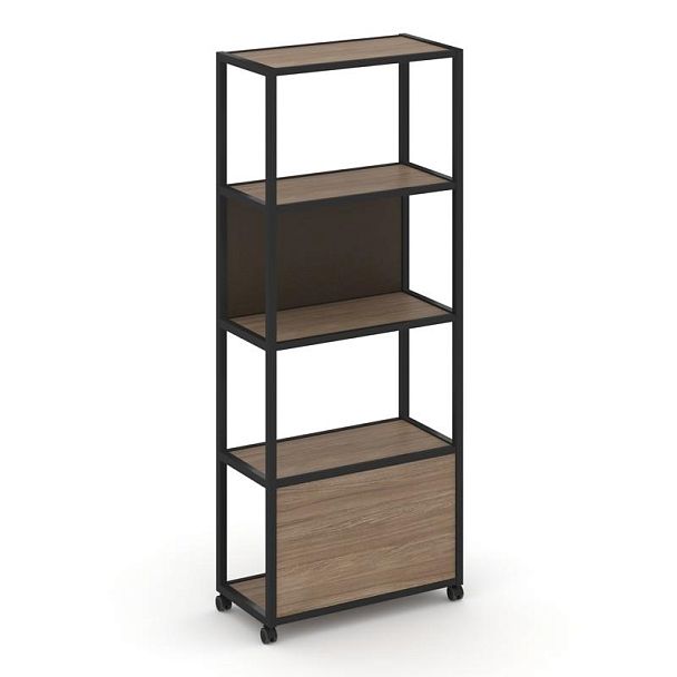 Shelf Mobile Стеллаж 5 уровней 1 секция VR.LT-STK-503.06 Дуб Аризона/Металл Черный/W-25 600*400*2000 - Вид 2