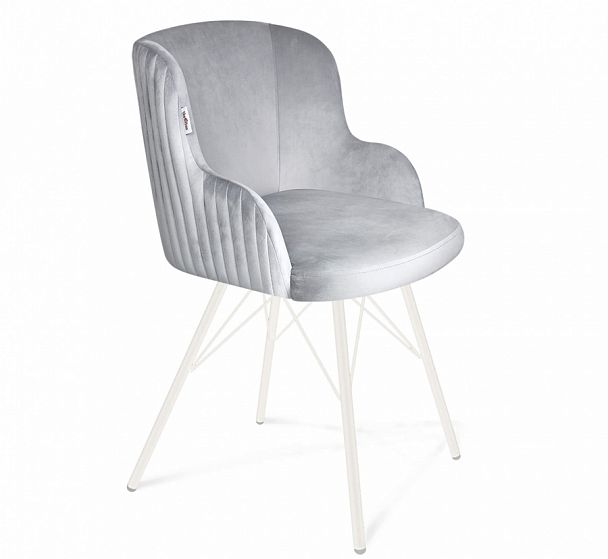 Стул Sheffilton SHT-ST39-1/S37 серое облако/белый муар - Вид 1