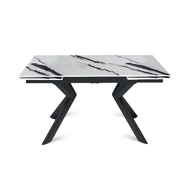 Стол раскладной Bridge (140+40+40), керамика глянцевая Panda White - Вид 2