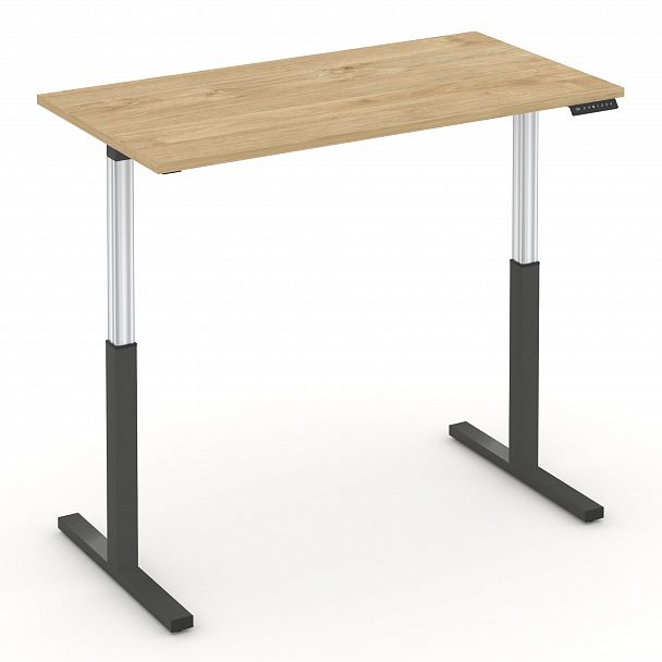 Стол электроподъемный "MOVE UP" MV.SE-3.7 Антрацит металл /  Тиквуд Светлый - Вид 3