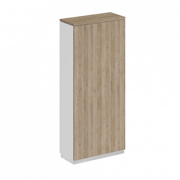 Шкаф для документов закрытый "City" СИ 307 дуб гладстоун светлый/белый премиум/дуб гладстоун светлый - Вид 1