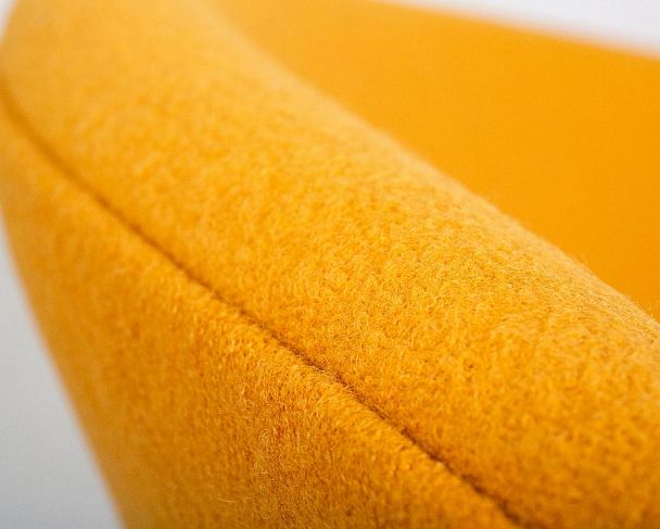 Кресло дизайнерское DOBRIN EMILY (желтая ткань AF13, хромированная сталь) - Вид 10