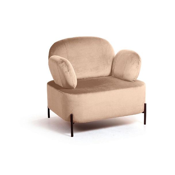 Кресло Dandy, бархат бежевый 5 - Вид 1