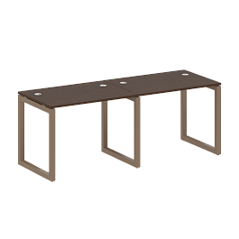 Metal System Quattro Р. ст. на 2 раб. места на О-образном м/к 50БО.СМ-2.1 Венге/Мокко металл 2000*720*750 - Фото предпросмотра