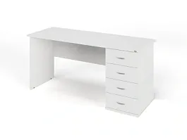 ЛАЙТ / LIGHT RRG007-16x6R Однотумбовый стол 160x60x75 Белый - Фото предпросмотра